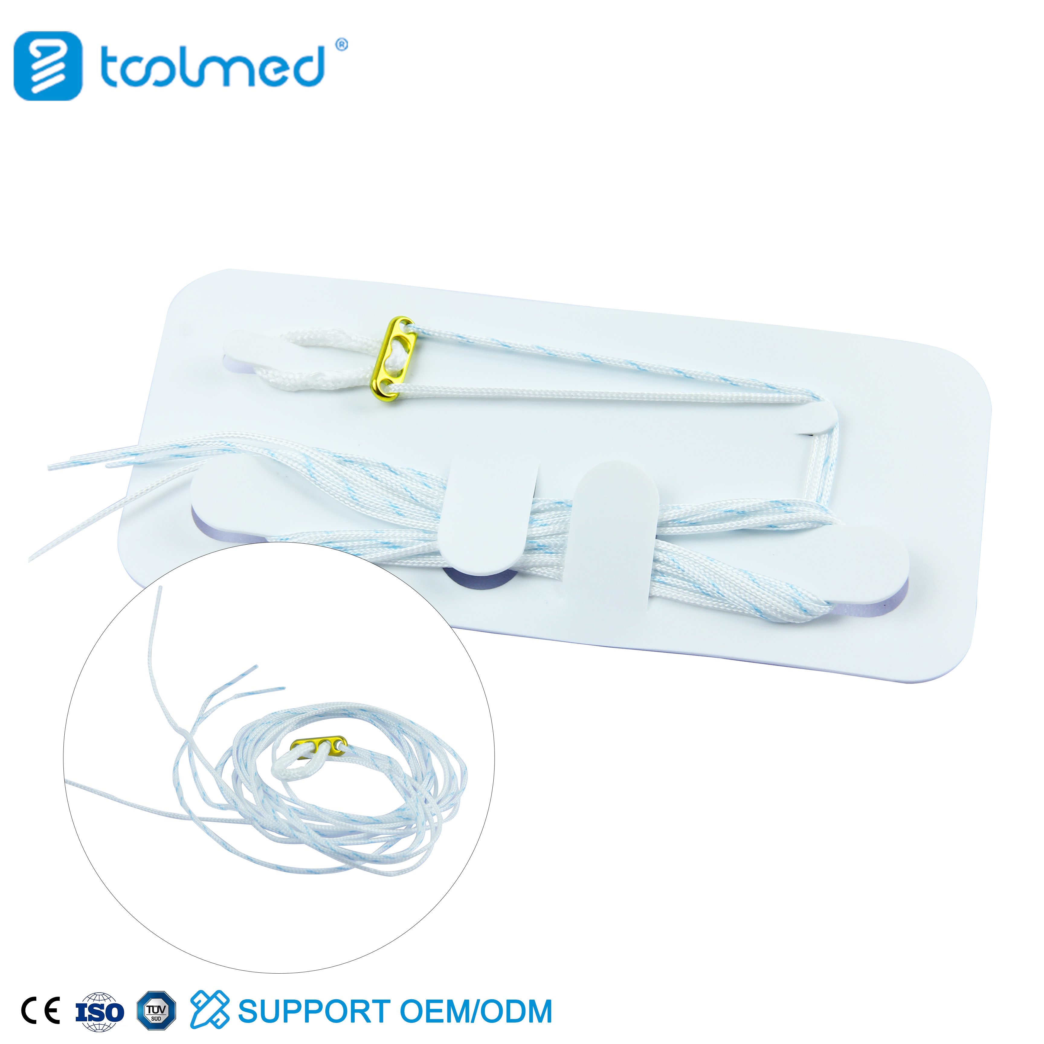 Fixed Loop Suture Button Double