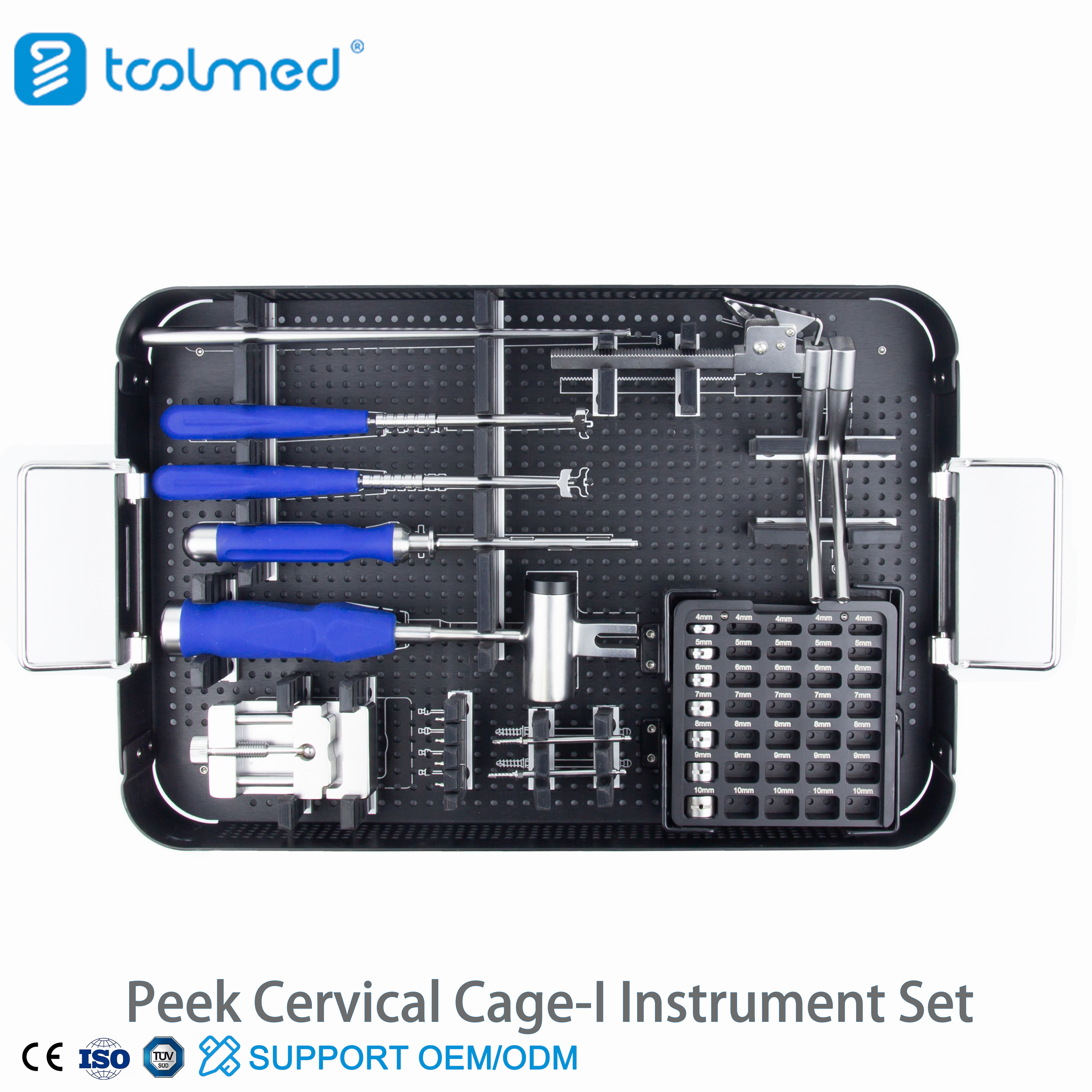 Peek Cervical Cage-I Instrument (High Configuration) Set