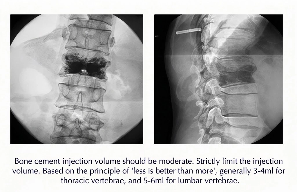 Bone cement injection volume